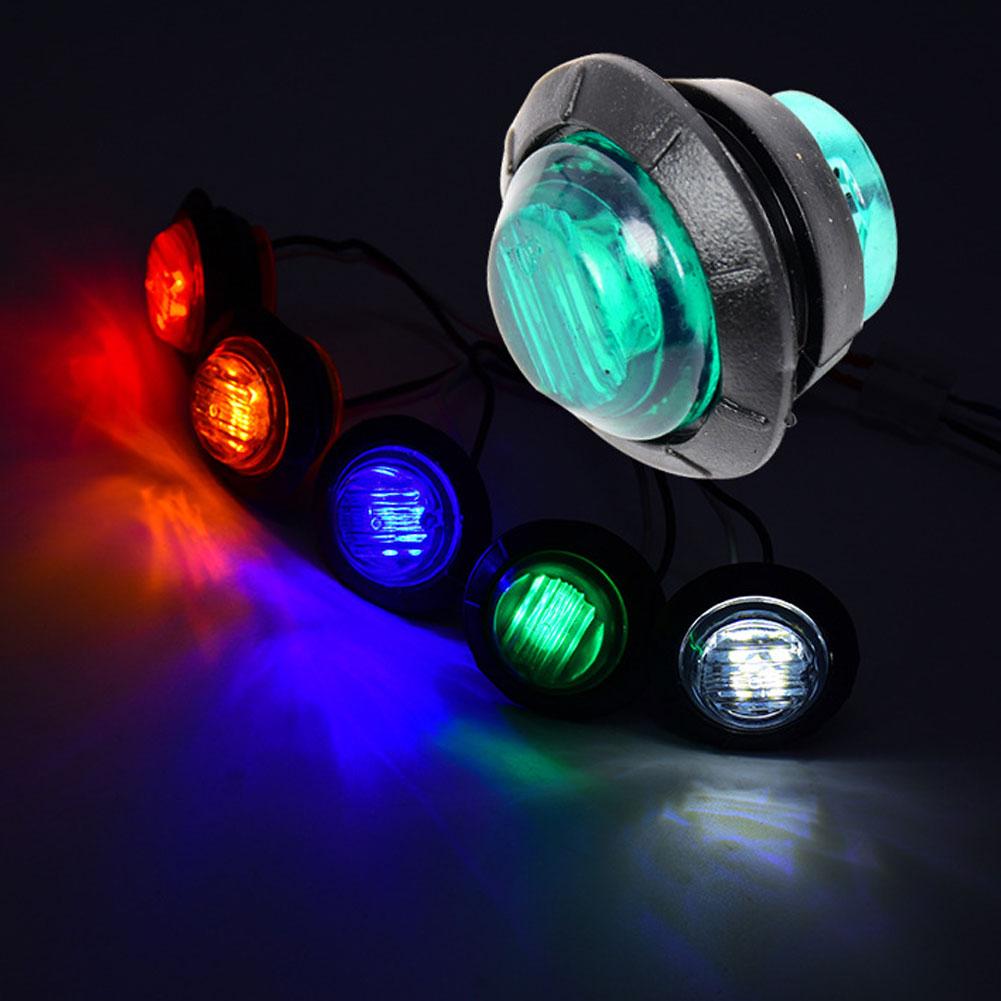 10Pcs 12/24V Vehicle LED Side Marker Light Mini Turn Signal Lamp Rear Light Stop Warning Light For Car Trailer Lorry Tractor Bus