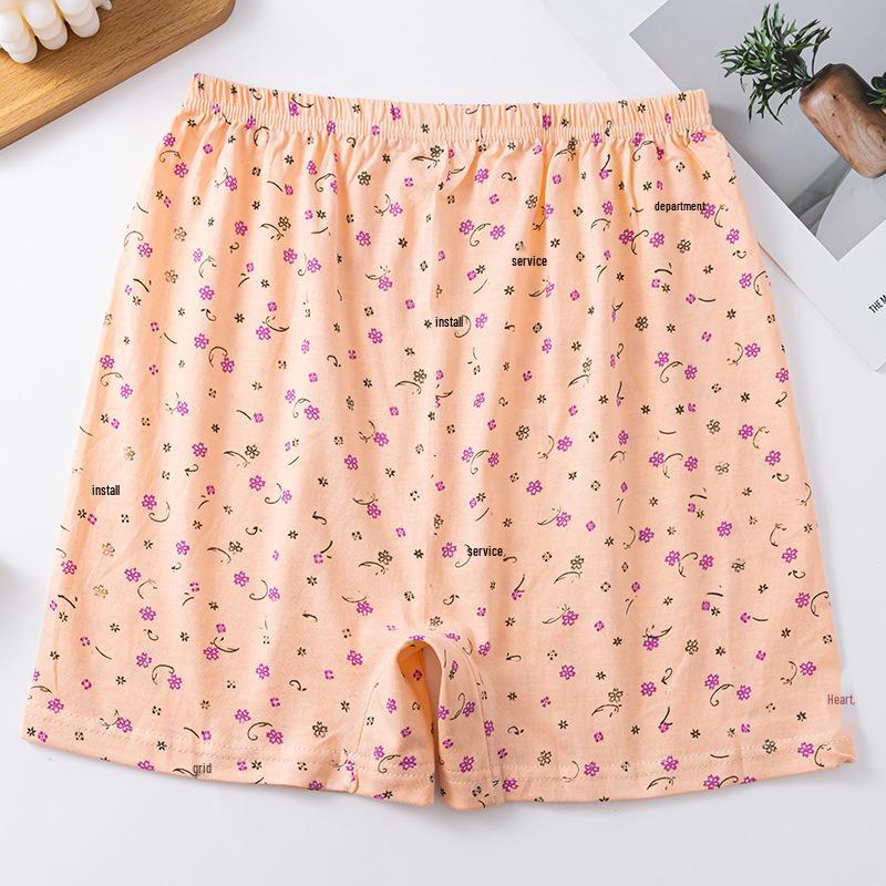 

Хлопковые трусы-слипы с высокой посадкой для женщин больших размеров - для среднего и пожилого возраста, свободного кроя, длиной до середины бедра, тонкие шорты Size 130 [175-200 lbs] телесный/изумрудный