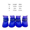 4 Pièces Bottes de Pluie pour Chien Imperméables Chaussures pour Chiot Bottillons en Silicone avec Sangle Réglable Semelles Antidérapantes Chaussures d'Extérieur pour Animaux de Compagnie