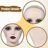 Female Mannequin Head Manikin with Ears Stable Realistic PVC Bust Wig Holder for Hairpieces Hat