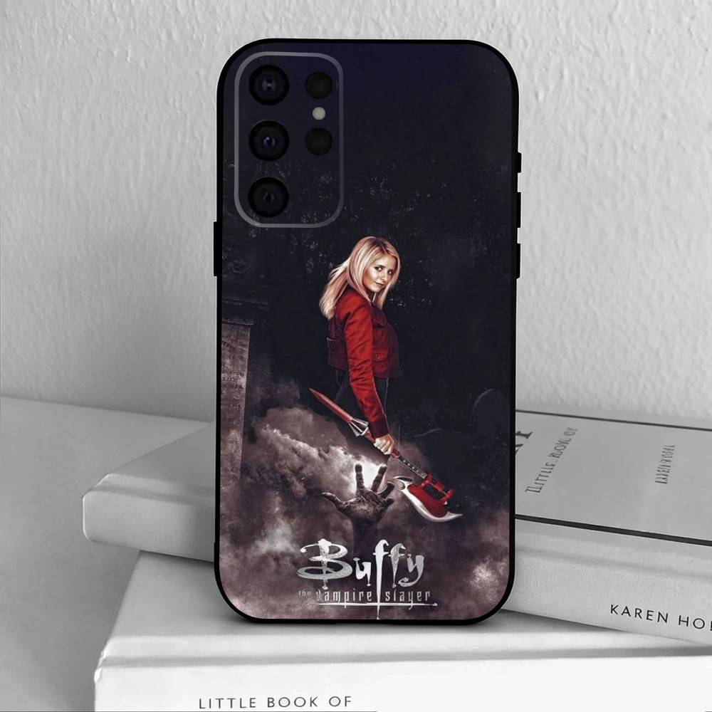 B-Buffy the V-Vampire Slayer   Phone Case For Samsung S25,S24,S21,S22,S23,S30,Ultra,S20,Plus,Others Soft Black Cover