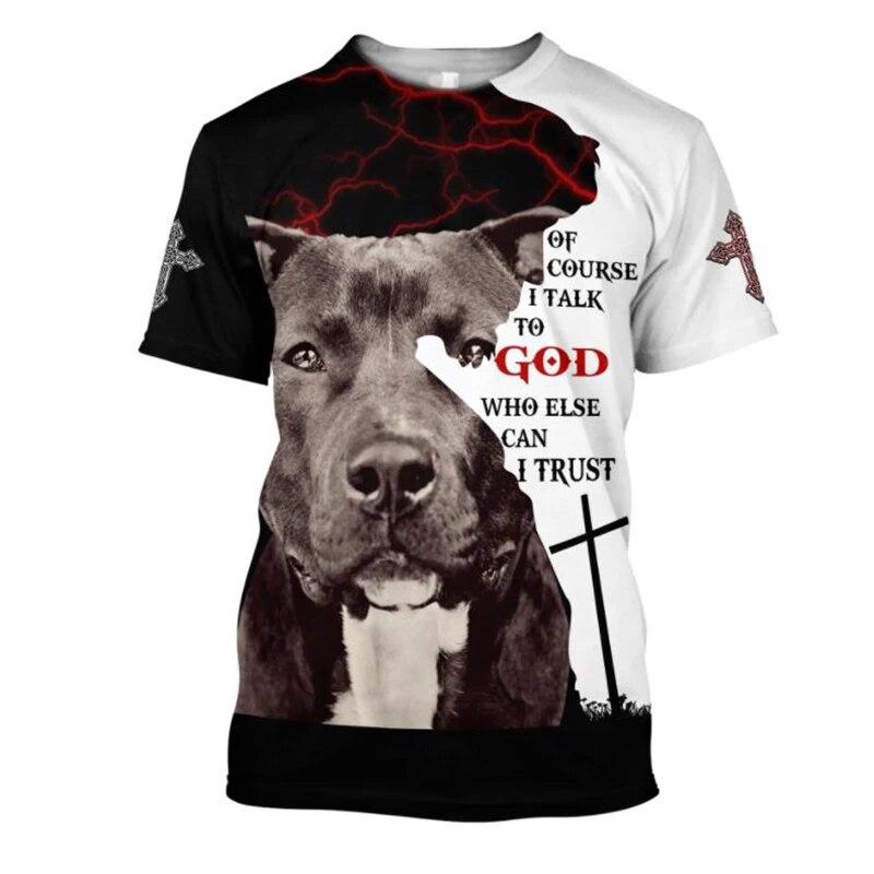 2023 männer T Shirts Haustier Hund Pitbull Grafik 3D Druck Sommer Unisex Erwachsene Tops Mode T-stück Lässige Übergroßen männer Kleidung