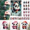 Christmas Countdown Advent Calendar With Cute Panda Figurines And Acrylic Material For Celebrations