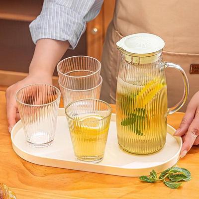 Changqi Glas Kaltwasserkrug-Set mit 8 Tassen