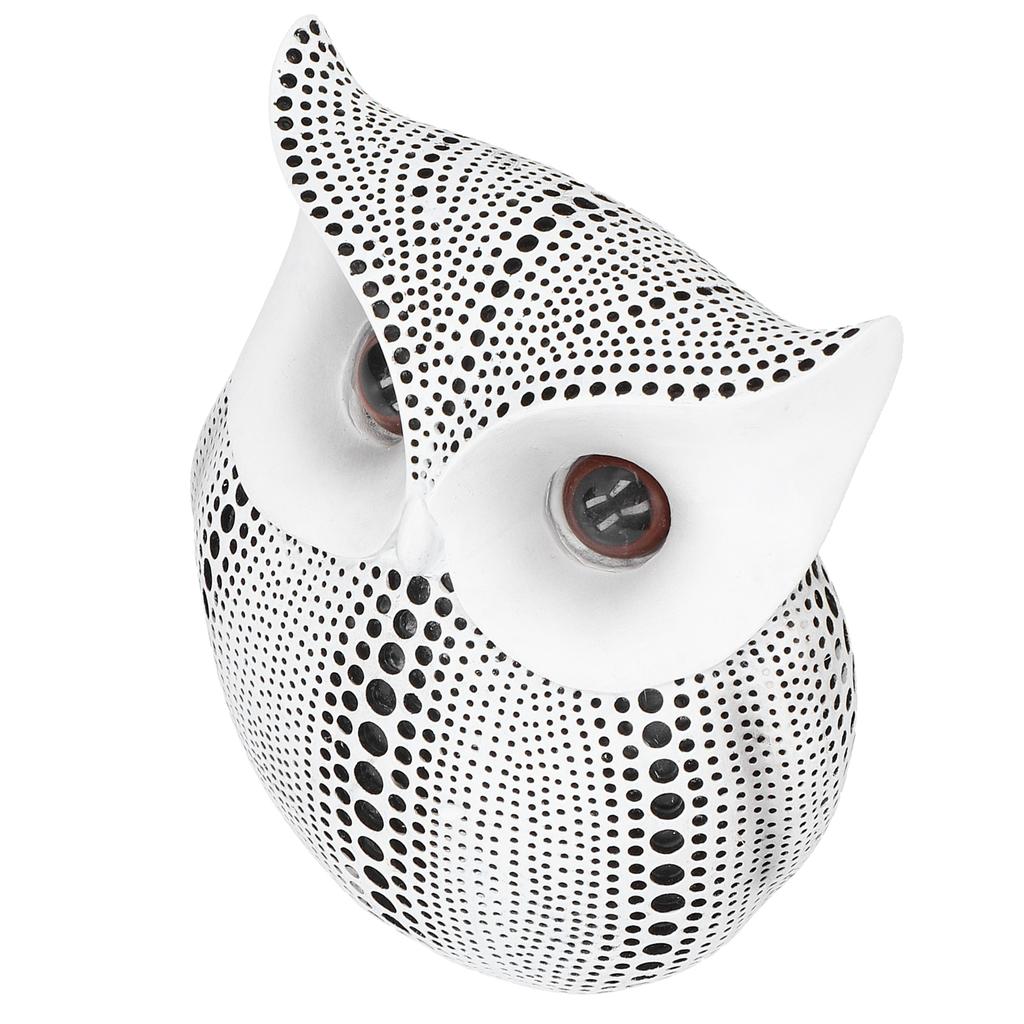 Owl Statue Innovative Resin Animal Sculpture Ornament Art Crafts for Desktop DecorationBS1027 White