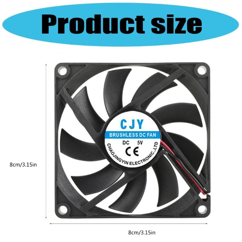 Powerful 80mm Computer Cooling Fan For Gaming PC Servers Heat Dissipation Computer Router CPU Cabinet Accessories