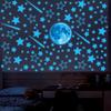 Yousheng Waterproof Wall Stickers Self-Adhesive PVC Scratch-Resistant Wall Decals Removable Glow In The Dark Wall Stickers for Bathroom Living Room