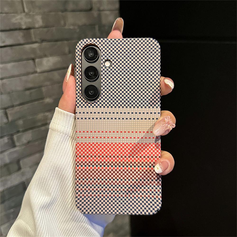 Slim Magnetic Carbon Fiber Pattern Case For Samsung Galaxy S23 S24 S2 Ultra Plus For Shockproof Hard PC Cover