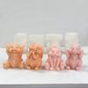 Easy to Clean Silicone Candle Molds Fondant Moulds Squirrel Shape Resin Project Moulds Silicone Texture for Candle