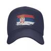 Personalizované Srbsko Flag Baseballová čepice Ženy Unisex Prodyšný Srbský Hrdý táta Klobouk Sportovní Snapback Čepice Sluneční čepice
