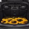 1Pcs Golden Sunflower Car Trunk Mat with Anti Slip Cargo Liner Waterproof Rear Storage Protector Floor Mat for SUV Sedan Vehicle