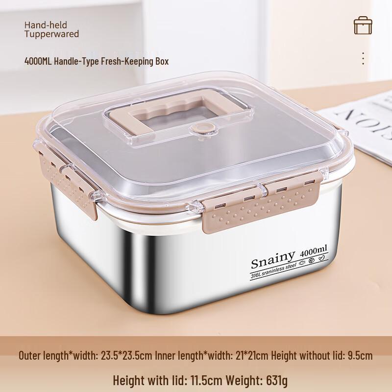 

316 Stainless Steel Food Storage Container with Handle