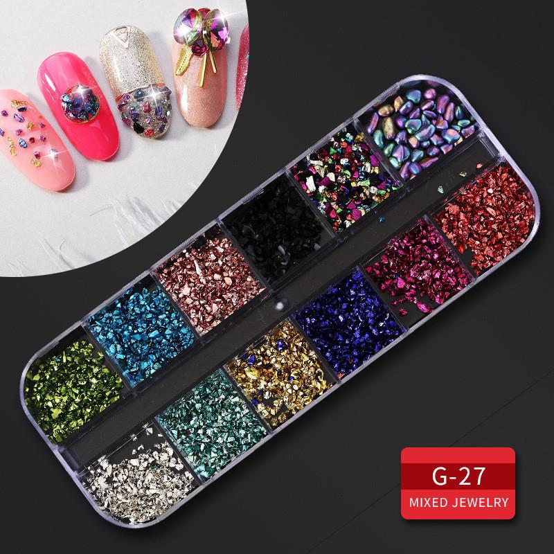 60 Nail Art Accessories: Rhinestones, Pearls, Rivets & Alloy Designs