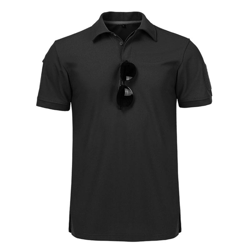 Quick-Dry Elastic Polo Shirts for Outdoor Sports and Tactical Fitness
