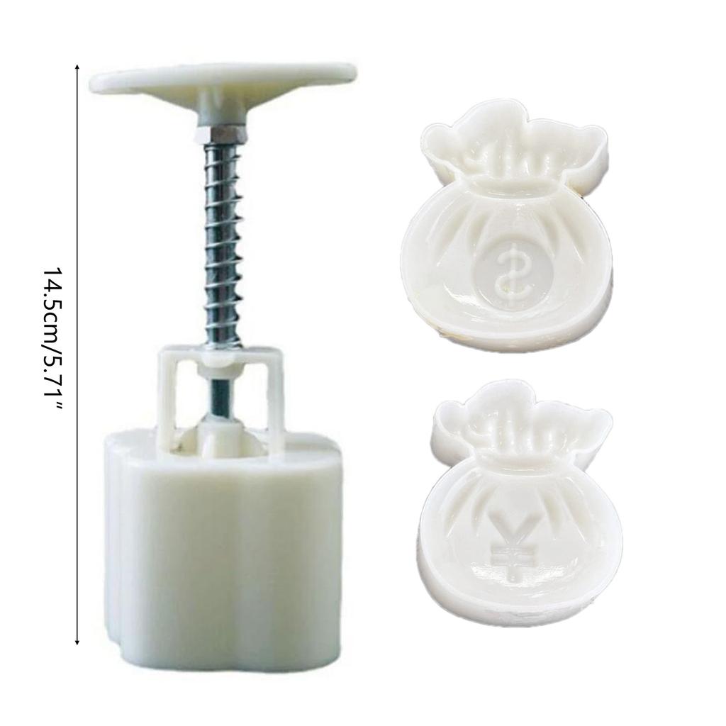 50g Purse Shaped Mooncake Stamp Mooncake Moulds Baking Accessories Kitchen Gadget Plastic Material for New Year Festival