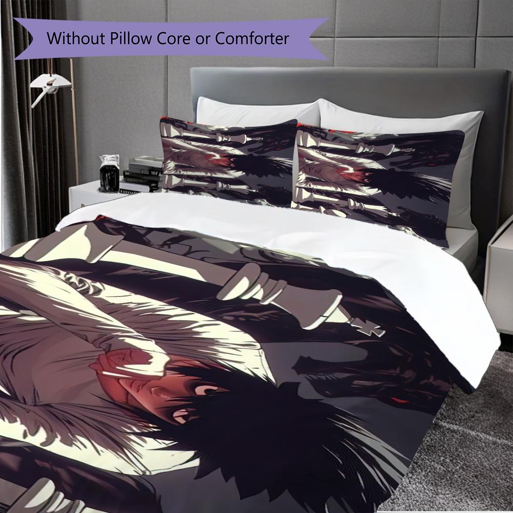 Death Note Chess Showdown Threepiece Set 1 Duvet Cover 2 Pillowcase Without Core Without Core Bedding Set Christmas Birthday Gift