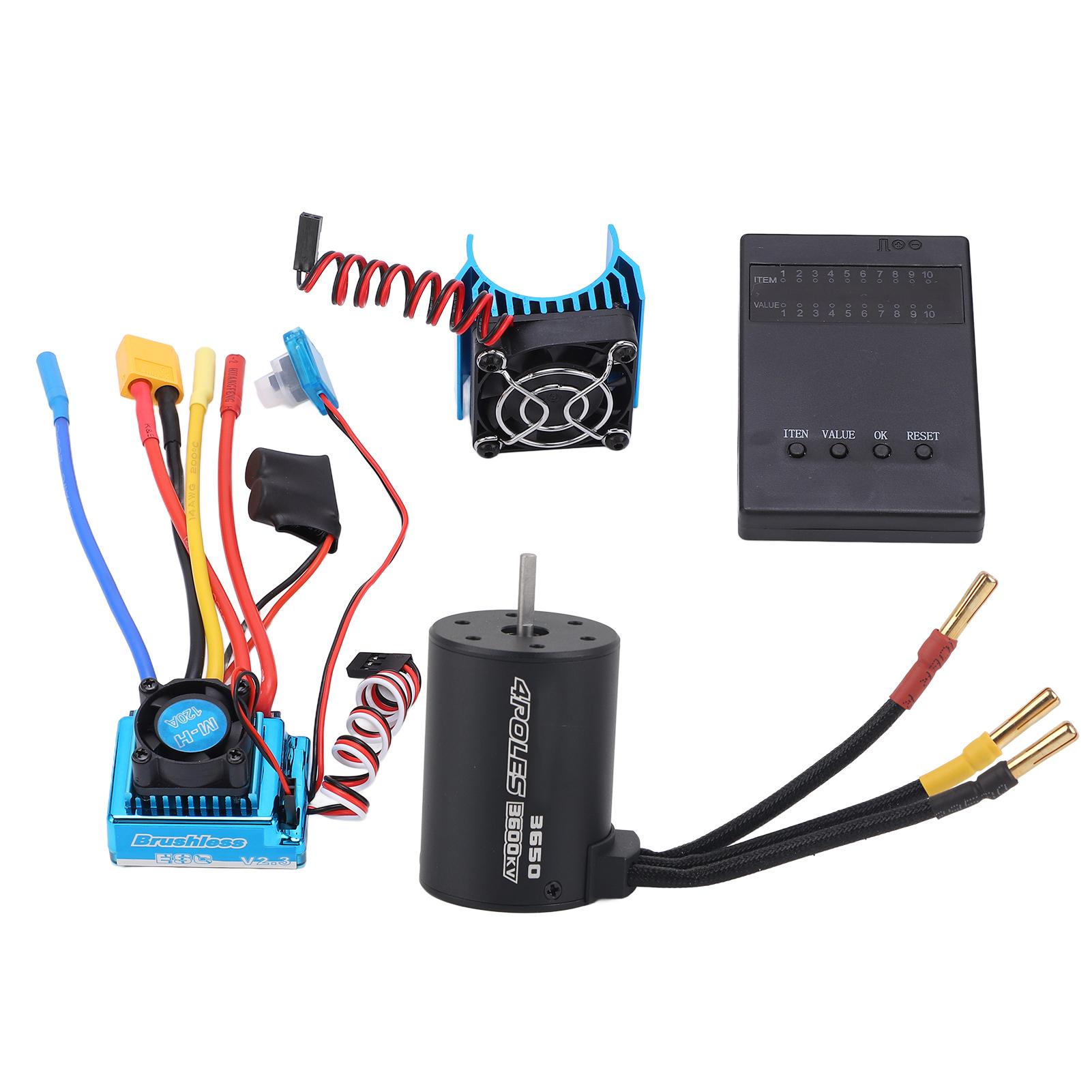 

3650 3600KV Безщітковий двигун Професійний комбінований двигун ESC Combo з 4-мм банановим роз’ємом для 1/10