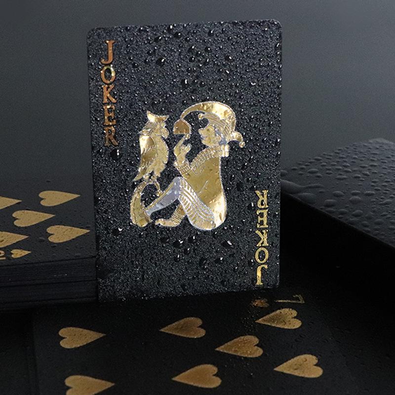 High-Grade Gold Foil Durable PVC Waterproof Poker Cards for Party Games