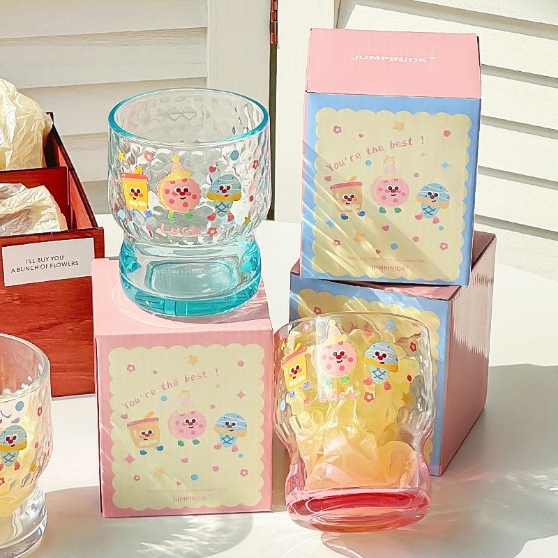 Cartoon Glass Angel Cute Home Cartoon Surrounding Juice Cup Drinking Water Couple Glass Gift