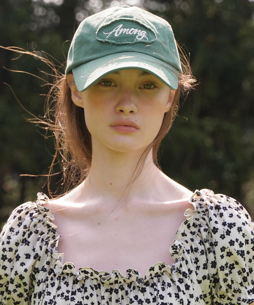 AMONG A Lettering Logo Cap_Green