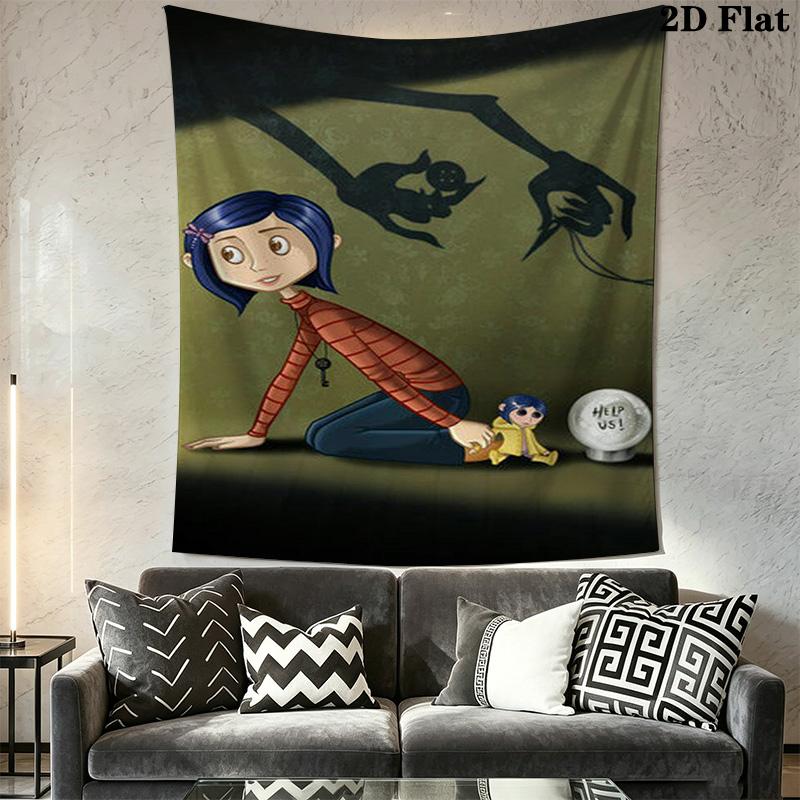 Coraline Pattern Home Decor Tapestry, Wall Hanging, Decorative RV Wall Cloth.MGT0918270