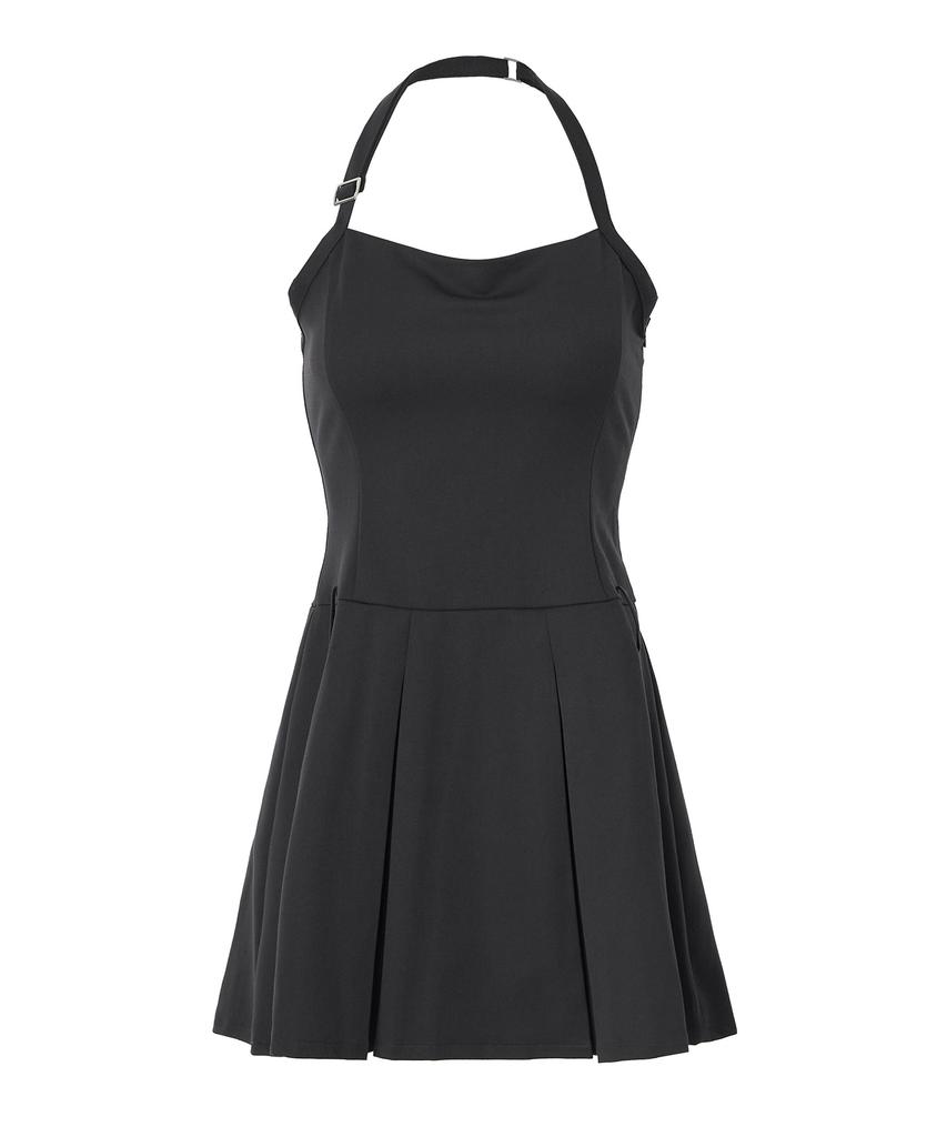 Zero Planet Darling Bustier Pleated Mini Dress [Charcoal]