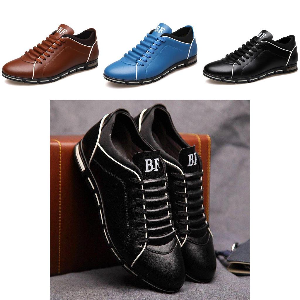 Stylish Casual Fashion Big Size Shoes For Versatile Breathable Leather Leisure Men Sneakers