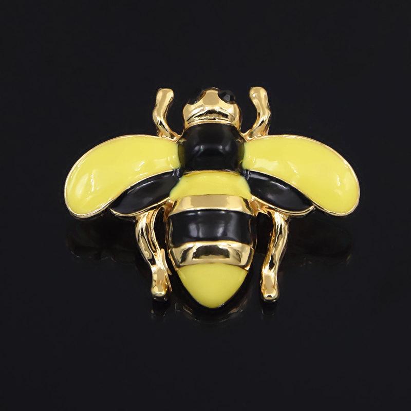 Yellow Bee Brooch: Cute Insect Lapel Pin for Clothing  Suit Accessories Zhenyao Jewelry