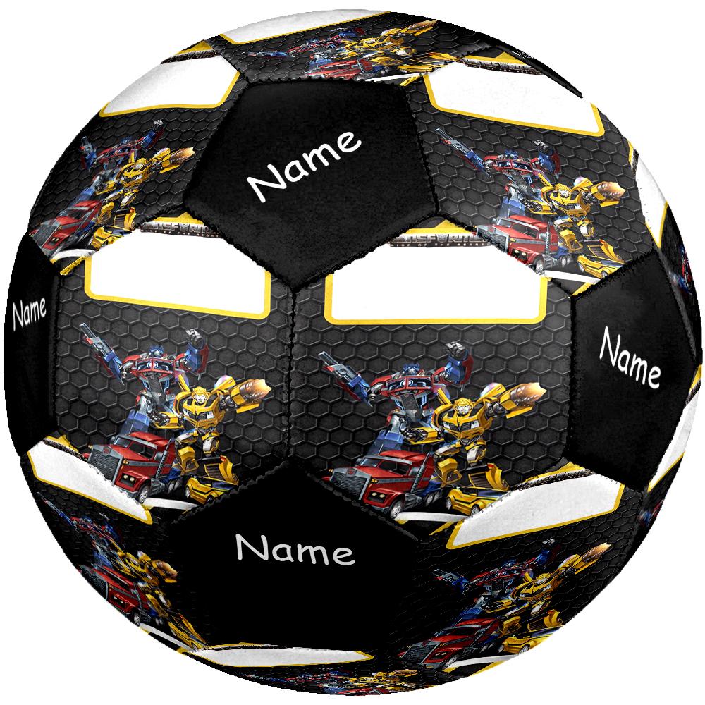Pallone da Calcio Misura 5 a Tema Transformers con Nome Personalizzabile, Adatto Sia per Partite Indoor che Outdoor, un Regalo Adatto a Tutti.