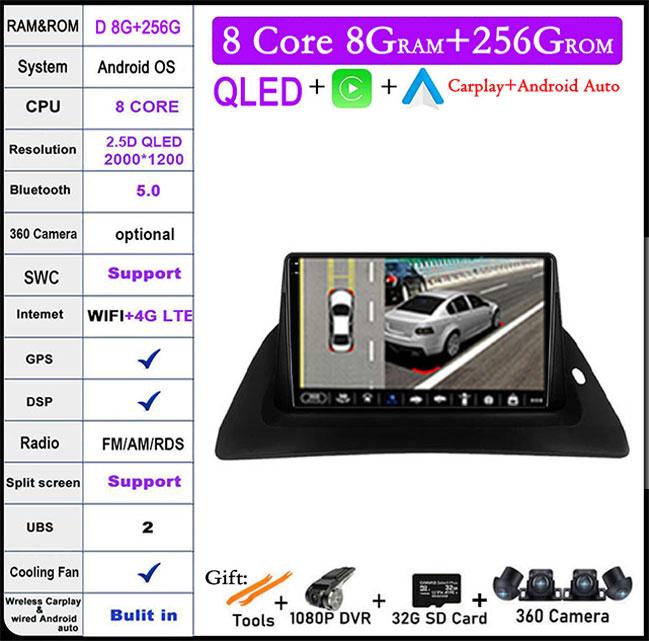 For Renault Kangoo 2009 2012 2015 2016 2017 2018 Car Radio Multimedia Video Player Navigation Android Auto