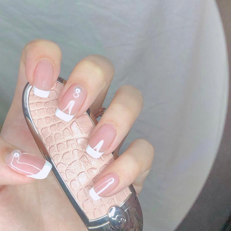 Transparente Nagelschablonen mit Schaber, Gelee-Silikonstempel für französische Nägel, Maniküre-Sets, Nagelkunst-Stempelwerkzeug-Set