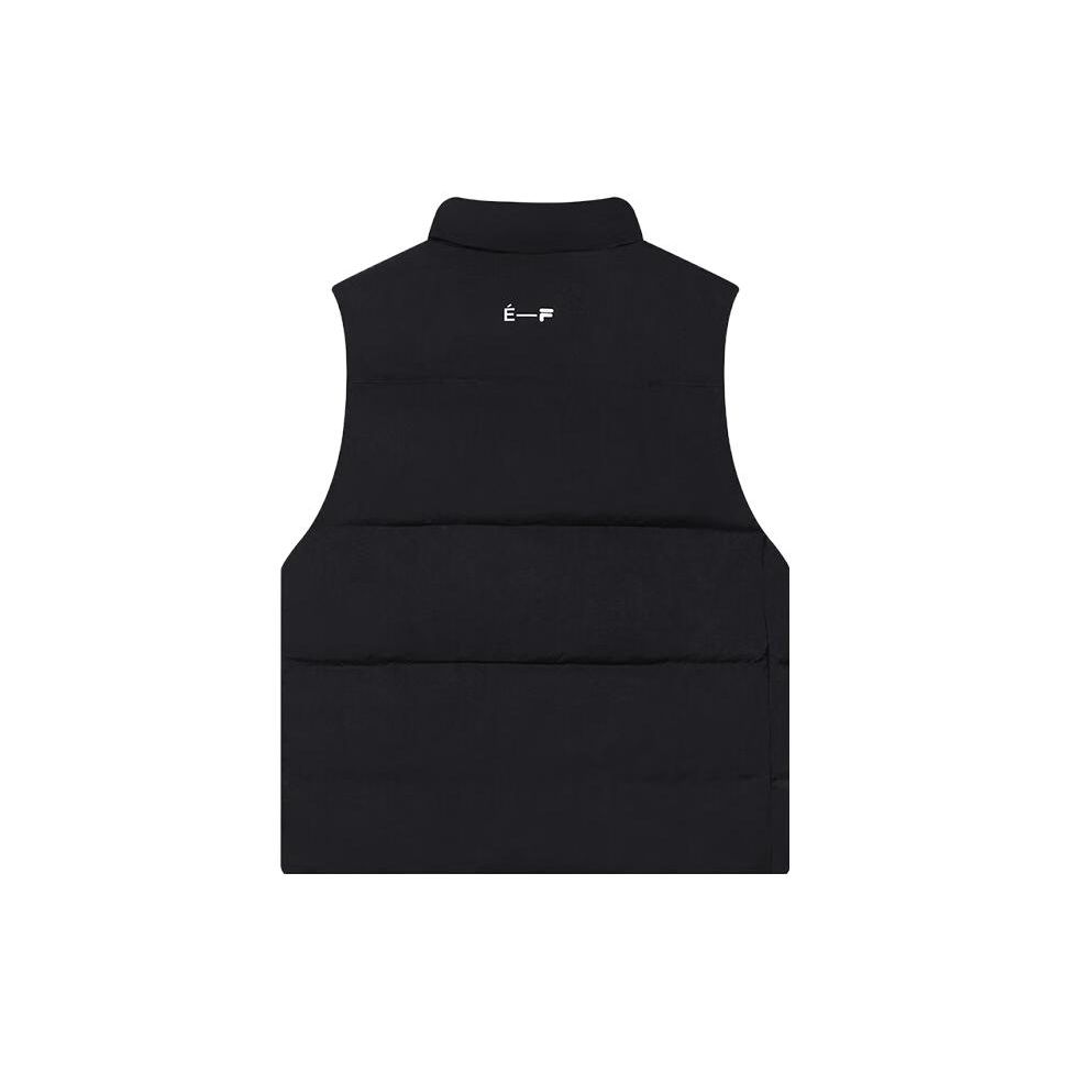 Fila X Études Collaboration Solid Color Stand Collar Casual Down Vest Men Vests Legendary-Blue F11M346904F-NV