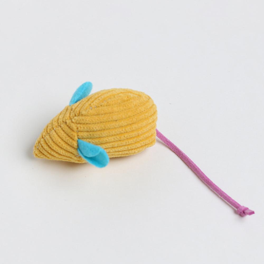 12pcs Random Mix Catnip Plush Mouse Cat Toy Striped Cloth Mouse Pet Toy