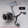 HEIGHTEN Reel Aviation Compatible with Shimano and Daiwa Spinning Arch Aurora Knob Black V4.0 80/98mm Handle, Aluminum, Reels, (Gunmetal & Handle,