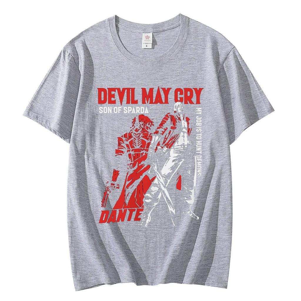 Hot Game Devil May Cry Dante Graphic T Shirts Gothic Trend Vintage Short Sleeve Tshirt Fashion Casual Oversized Tshirts Unisex