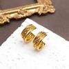 High-End Retro Textured Stud Earrings: Versatile, Luxurious Design for Women