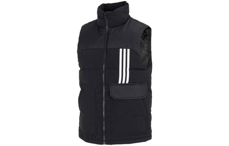 adidas Neo Down Vests Unisex Black Stand Collar Thickened HN4776