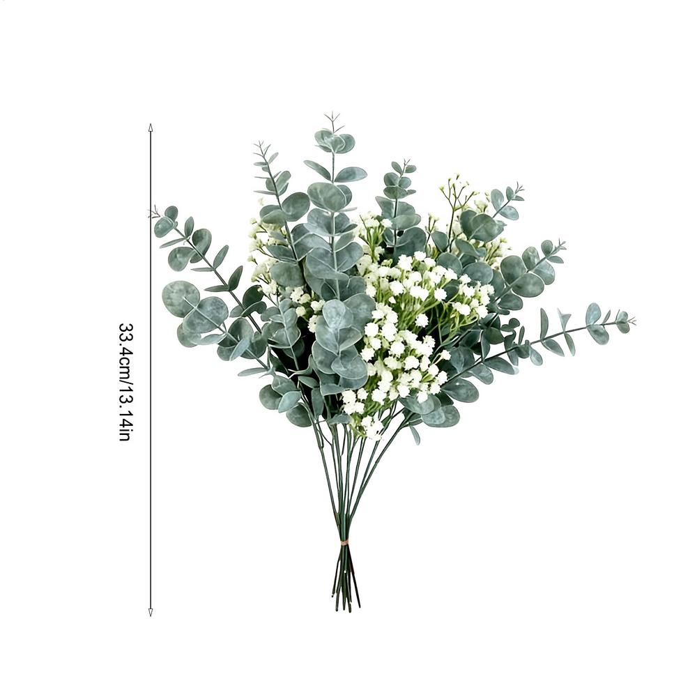 Artificial Eucalyptus Leaves Faux Eucalyptus Leaves Fake Greenery Branches for Home Decoration Floral Bouquets Arrangement