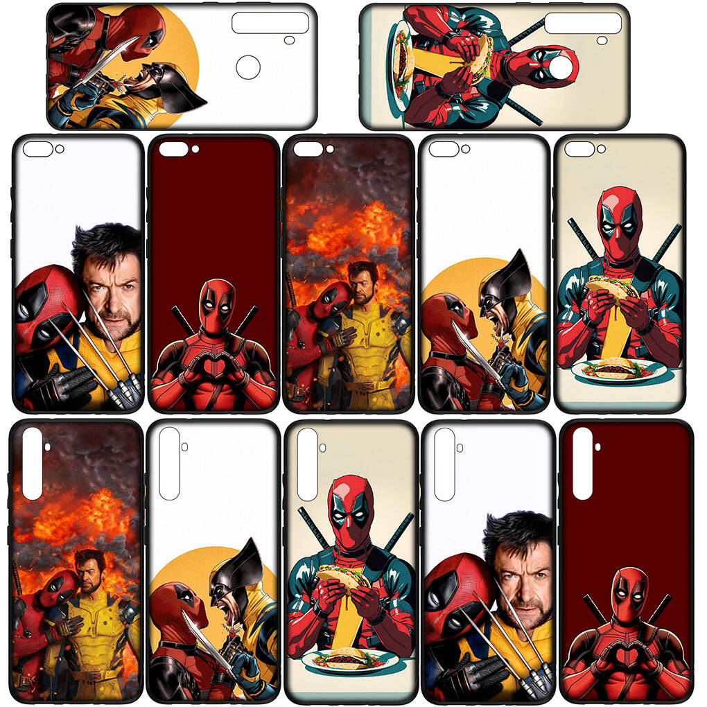 Cover for iPhone 17 16 15 Xiaomi Poco Redmi Note 14 13 12 11 Pro Max 9 16e Samsung Galaxy S25 S24 S23 OPPO Huawei Deadpool Comics Wolverine Phone Case