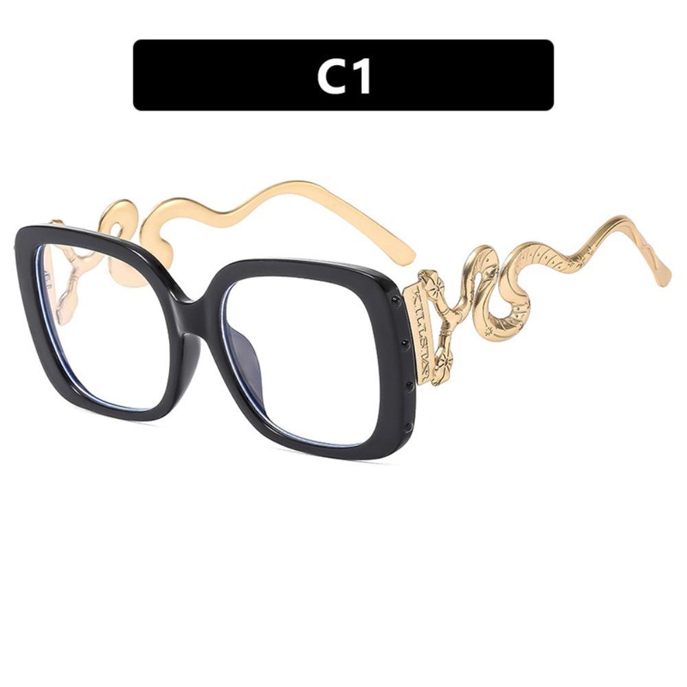 Square Snake Leg Large Frame Flat Mirror For Women New Home Anti-Blue Light Glasses Frame Retro Personalized Party Glasses Frame