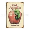 Red Apple Cigarettes Metal Plaque Poster Designing Classic Plaques Party Club Bar Tin Sign Poster