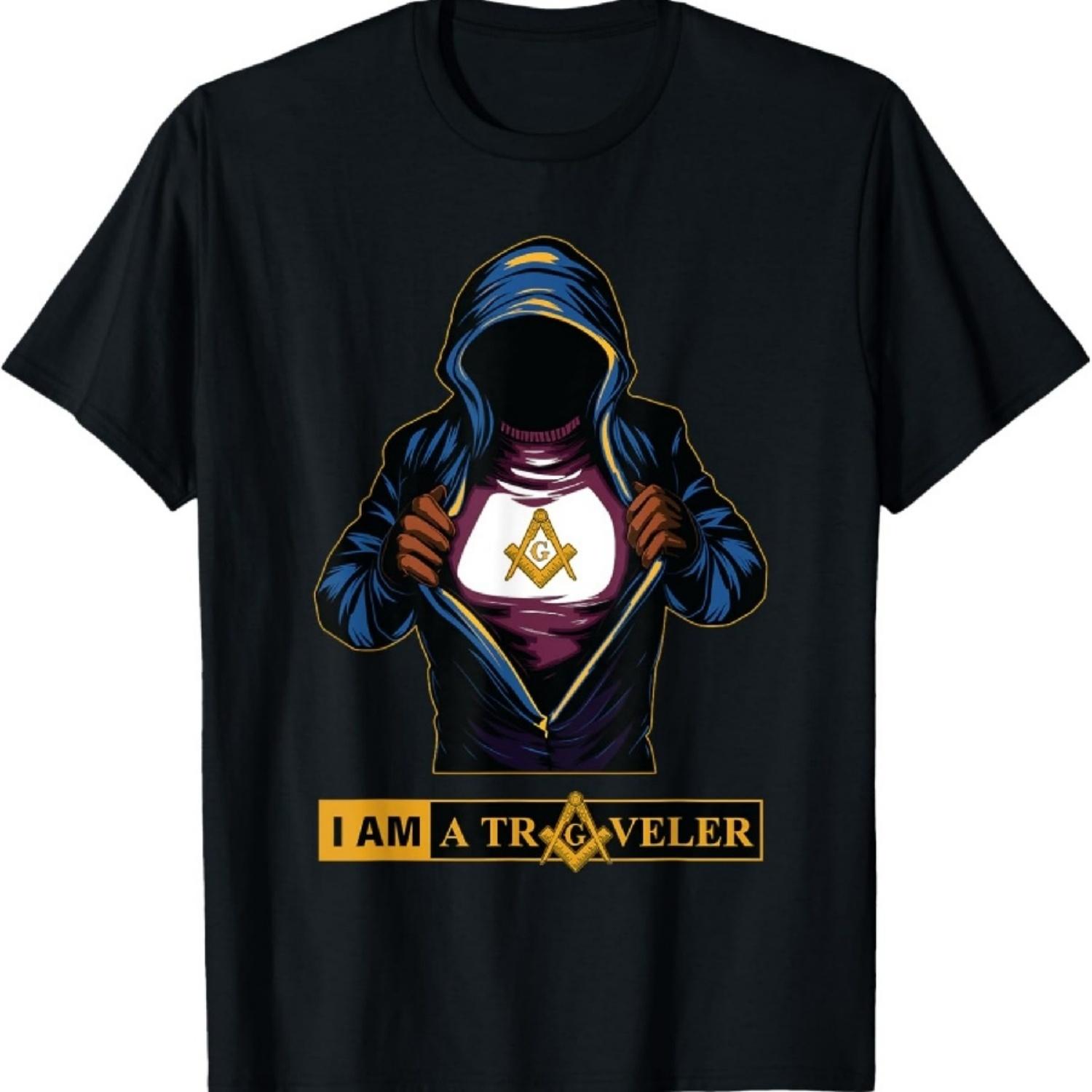 

Masonic Freemason I am a Traveler Mason T-Shirt XXXXXL чорний