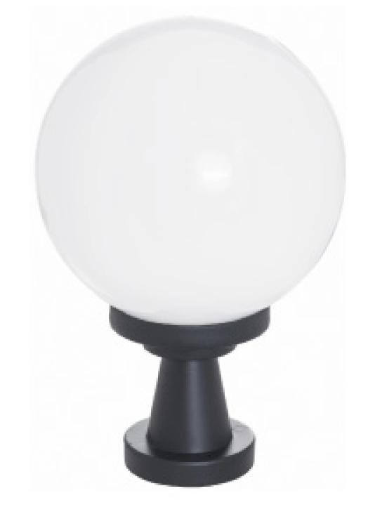 Oprawa Ogrodowa E27 Tower Niska H 150Mm Kula Fi 200Mm Biała 1302.101B