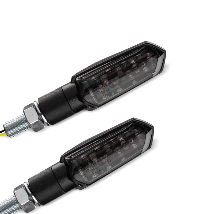 Clignotants moto LED Lumitecs TX10 2 pièces teinté noir