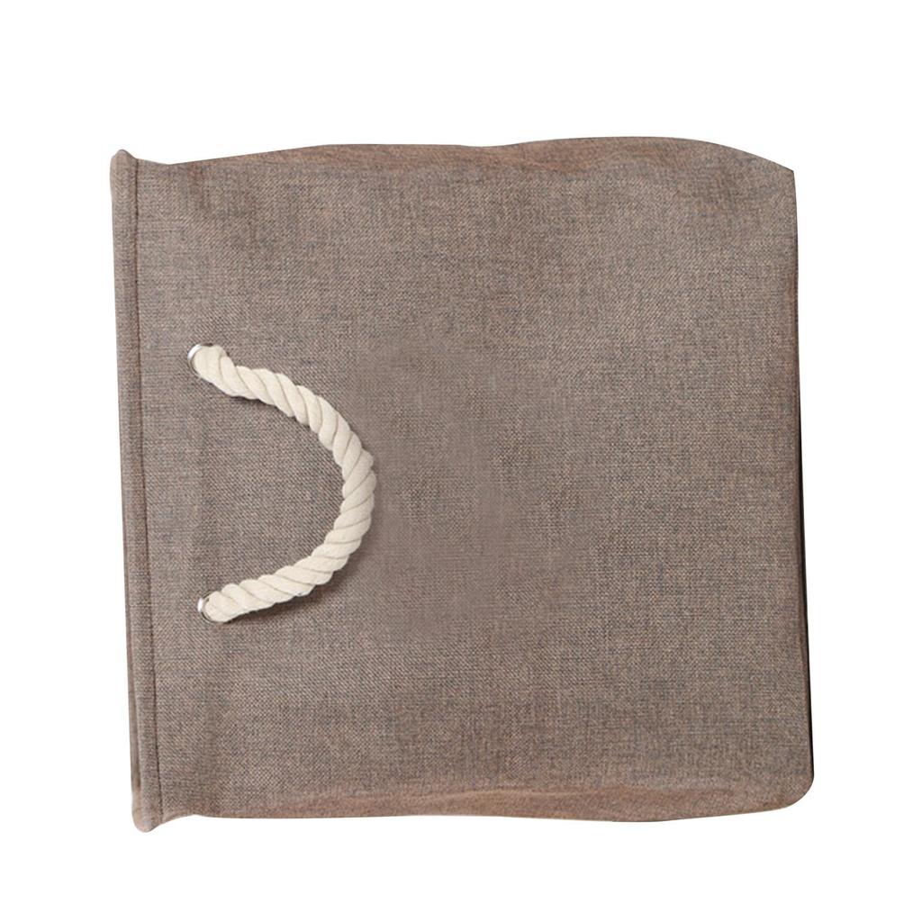 Fabric Storage Hamper EVA Hard Foldable Cotton Cloth Laundry Basket with Handle for Toy Snack Storage