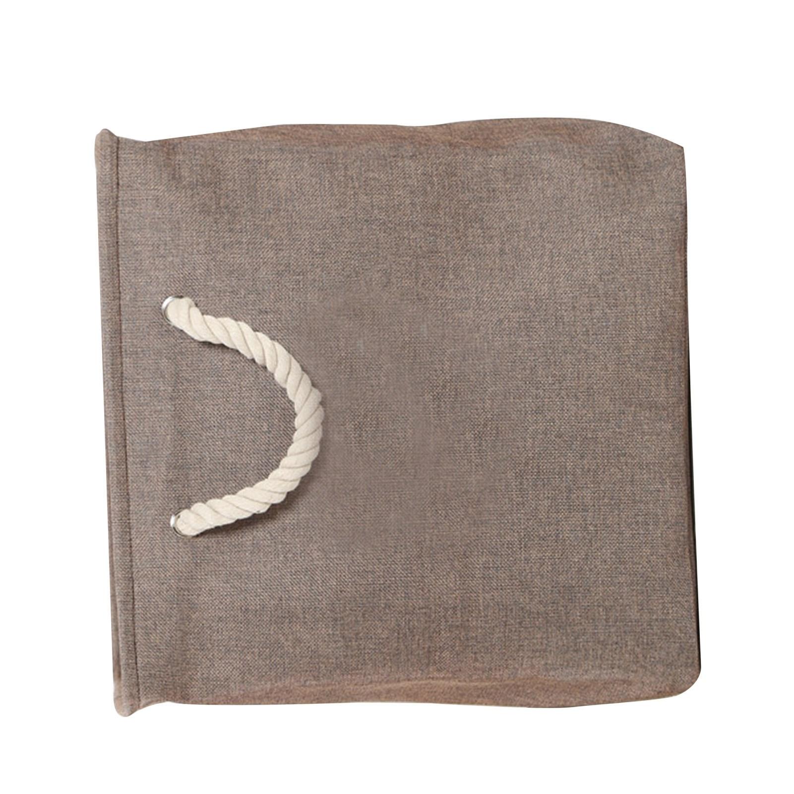 Тканевая корзина для хранения EVA Жесткая Складная Хлопковая Ткань Корзина для Белья с Ручкой для Хранения Игрушек и Закусок коричневый 1290₽