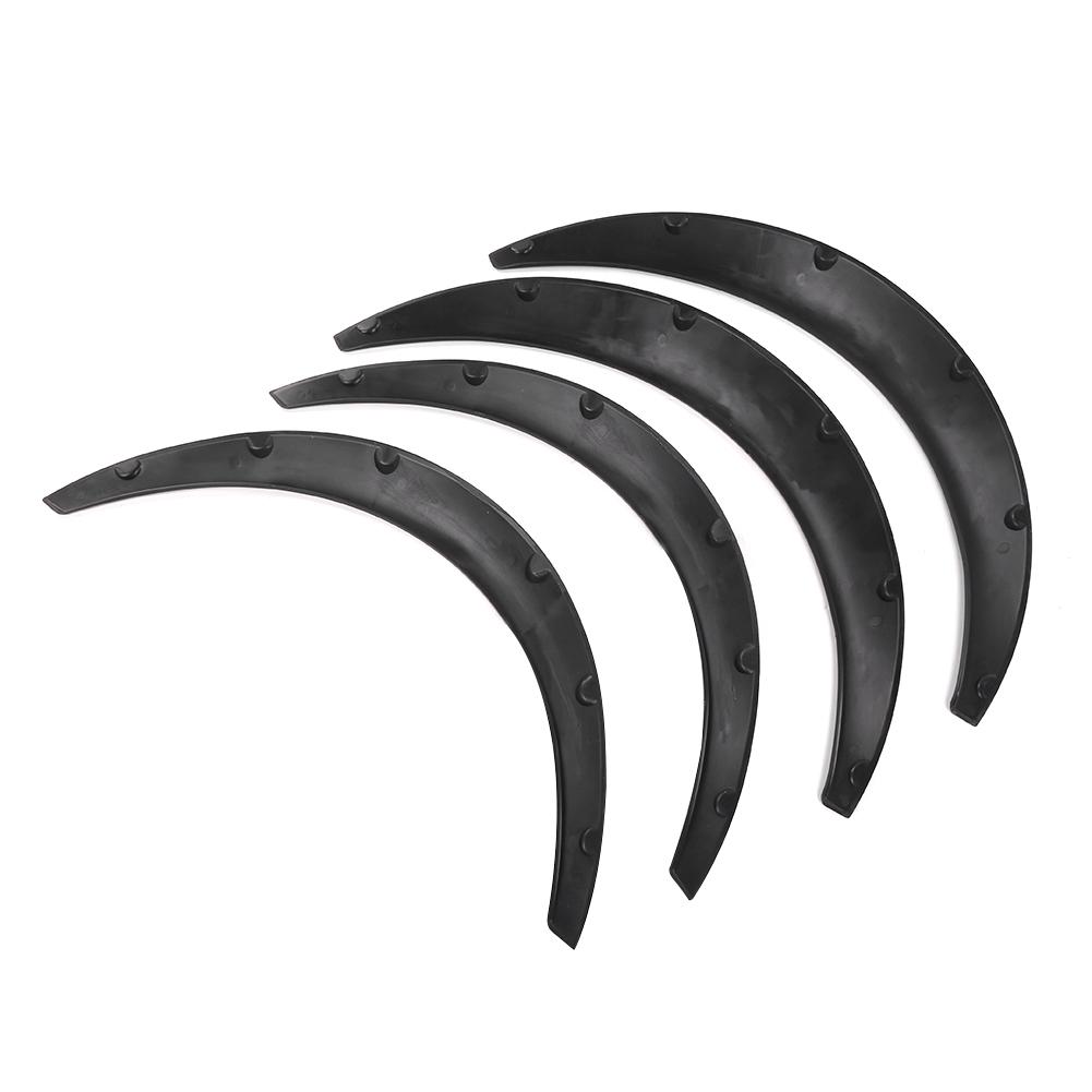4pcs Flexible Fender Flares Wide Wheel Arches Splatter Guards Matte Black Universal Car Parts