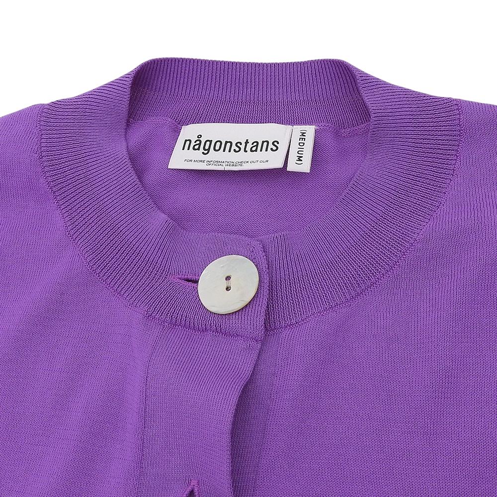 Nagonstans Women's Cotton Form-Sleeve Cardigan, Purple, Size M, 24 Stainless Steel, 470HS870-1360 Tops M purpleUsed