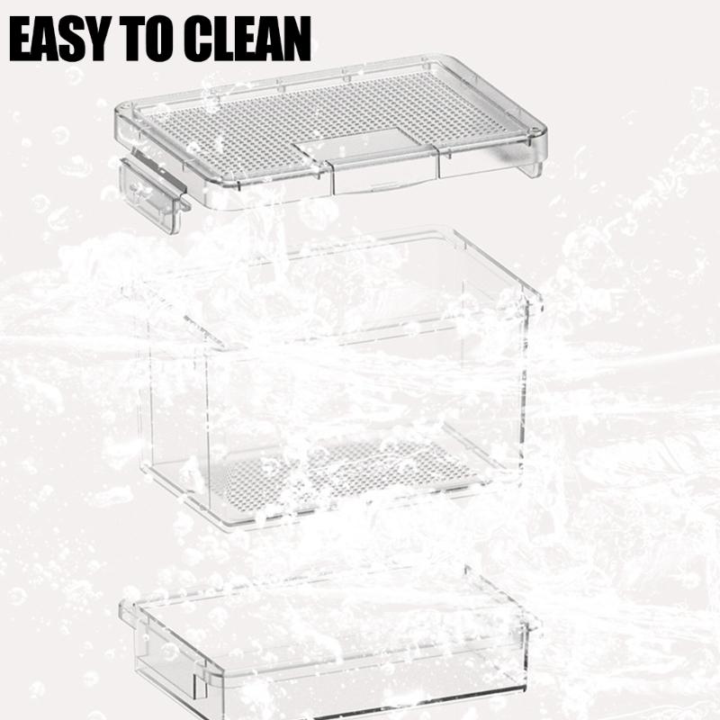 Insect Observation Case with See Through Viewing Window, Portable Breeding Container for Short Term Housing, Routine Monitoring and Study Display