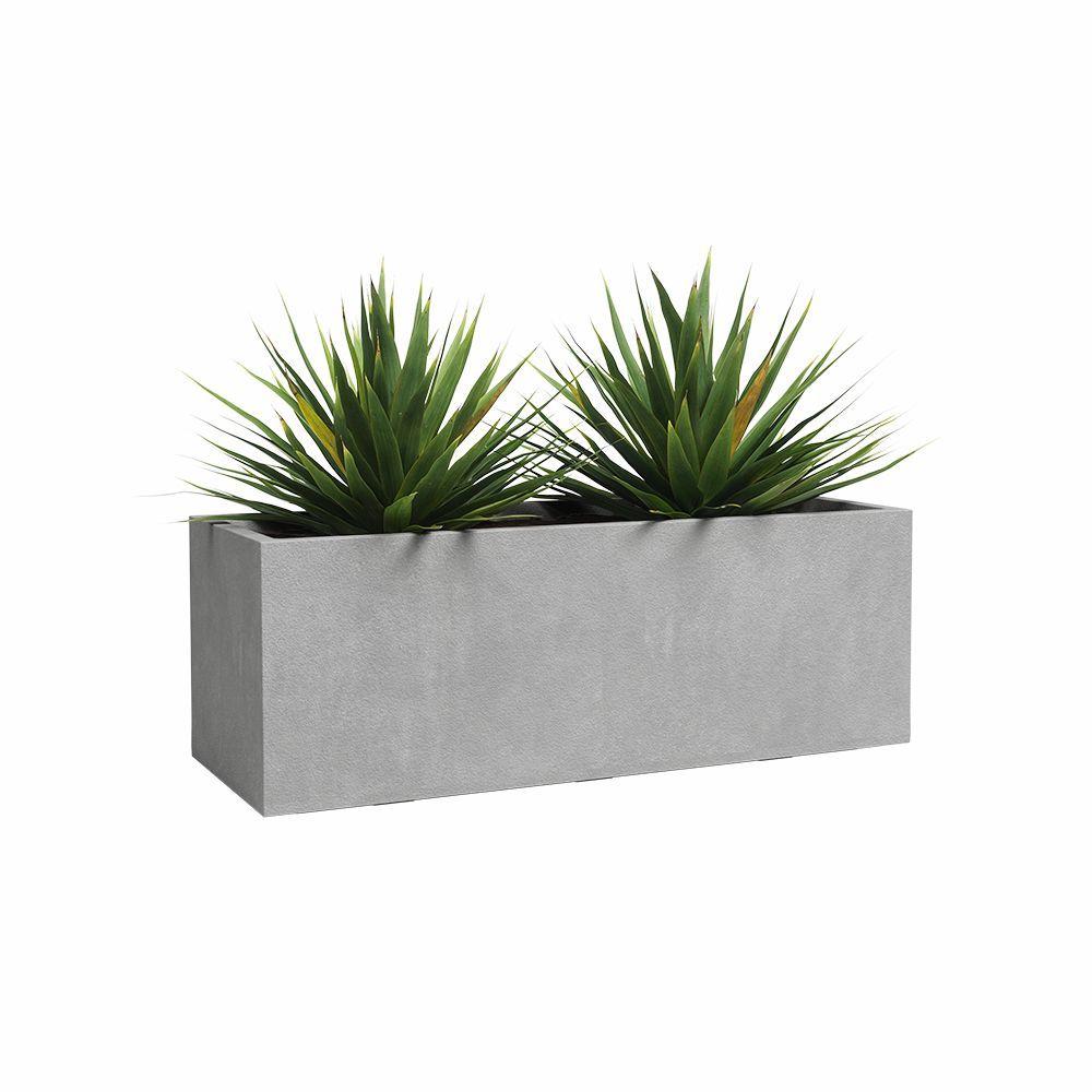 ARTEVASI Planter - SYDNEY - Plastic - Light Grey - 80 Cm - 57 L - Dimensions: 79.5x29.5x29.5 Cm